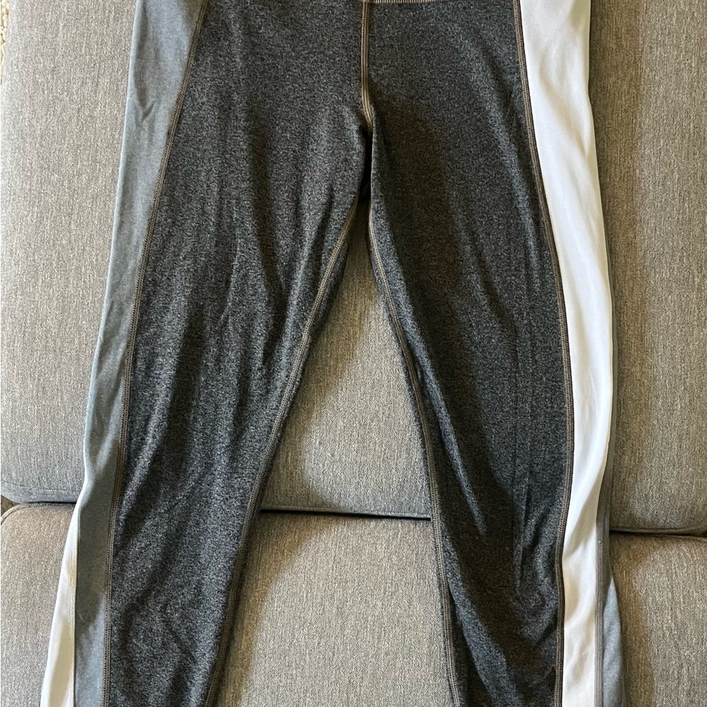 Athleta Womens Charcoal and White Leggings